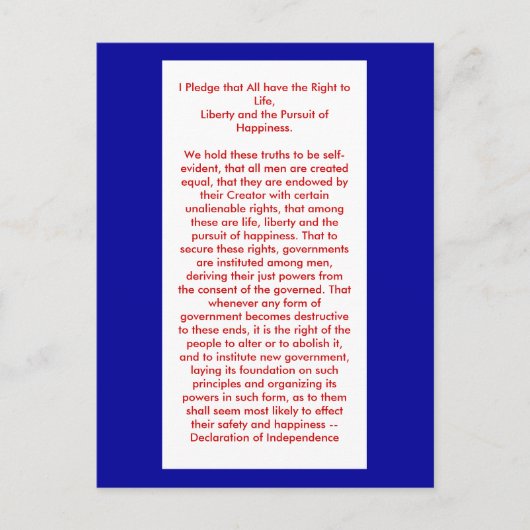 !!!U独立宣言の作成 ポストカード (正面)