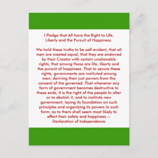 !!!U独立宣言の作成 ポストカード (正面)