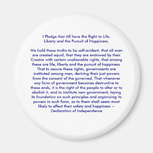 !!!U独立宣言の作成 マグネット (正面)