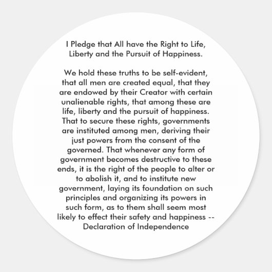 !!!U独立宣言の作成 ラウンドシール (正面)