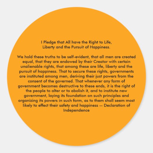 !!!U独立宣言の作成 ラウンドシール (正面)