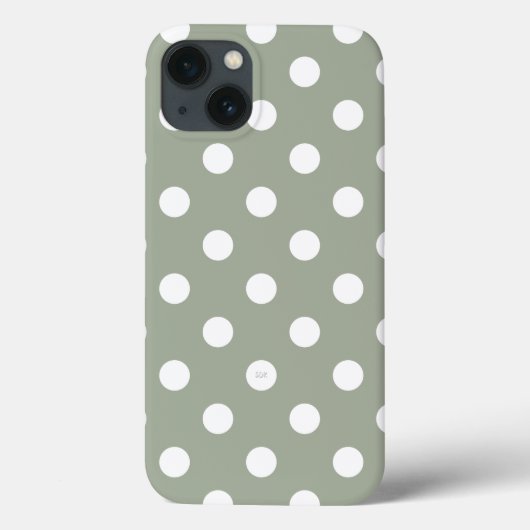 U選択背景色水玉模様白 Case-Mate iPhoneケース (裏面)