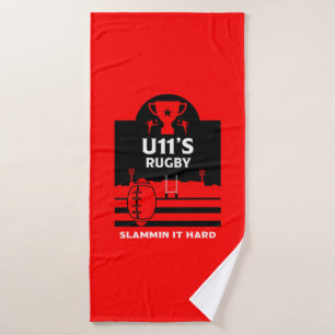 U11ジュニアラグビー選手 バスタオル