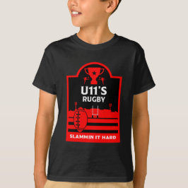 U11ジュニアラグビー選手Tシャツ Tシャツ