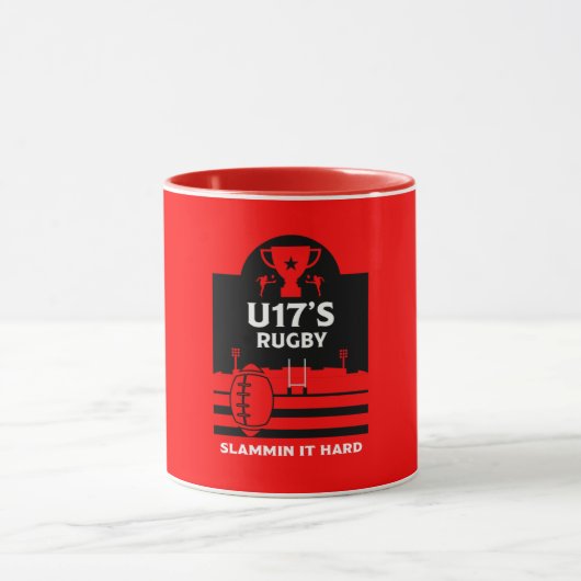 U17ジュニアラグビー選手 マグカップ (中央)