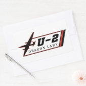 U2ドラゴンレディースパイ飛行機 長方形シール (封筒)