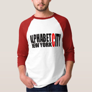 U59アルファベット都市NYCワイシャツ Tシャツ