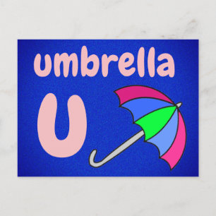 u – アンブレラフラッシュカード ポストカード