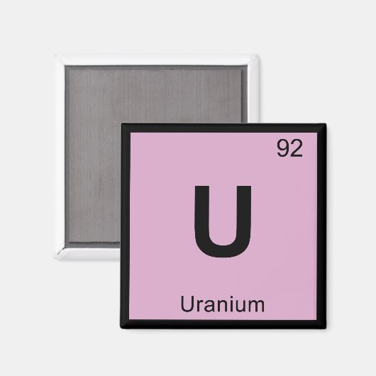 U -ウラン化学の周期表記 マグネット (正面/裏面)