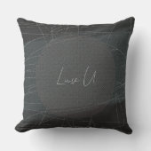 U – コーヒLoveートレンディースクライブモダンライン クッション (正面)