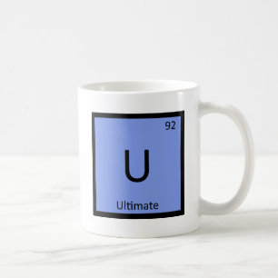 U -最終的なフリズビーは化学記号を遊ばします コーヒーマグカップ