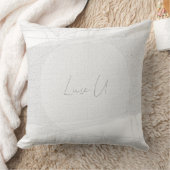 U – 白Loveトレンディーの線モダン印 クッション (ブランケット)