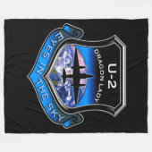 U-2スパイ飛行機 フリースブランケット (正面(横))