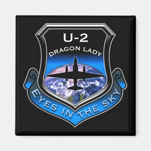 U-2スパイ飛行機 マグネット (正面)