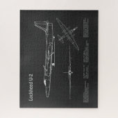 U-2ドラゴンレディ – 飛行機の設計図PD ジグソーパズル (縦)