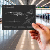 U-2ドラゴンレディ – 飛行機の設計図PD ポストカード