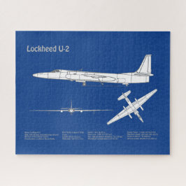 U-2 Dragon Lady – 飛行機の設計図プランABD ジグソーパズル