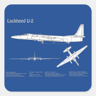 U-2 Dragon Lady – 飛行機の設計図プランABD スクエアシール