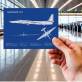 U-2 Dragon Lady – 飛行機の設計図プランABD ポストカード