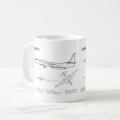 U-2 Dragon Lady – 飛行機設計図プランBD コーヒーマグカップ (正面左)