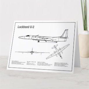 U-2 Dragon Lady – 飛行機設計図プランBD サンキューカード