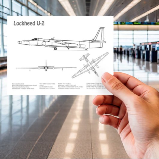 U-2 Dragon Lady – 飛行機設計図プランBD ポストカード
