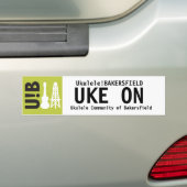U! Bステッカー"の" Uke バンパーステッカー (車上)