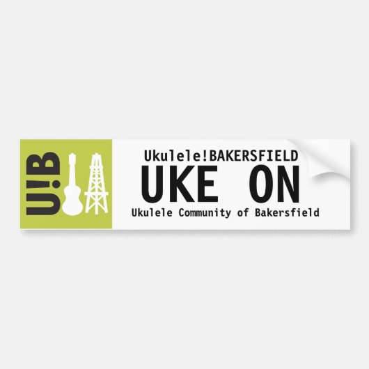 U! Bステッカー"の" Uke バンパーステッカー (正面)