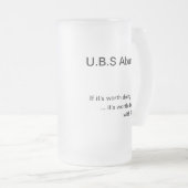 U.B.S. 断念によって曇らされるビールのジョッキ フロストグラスビールジョッキ (正面右)