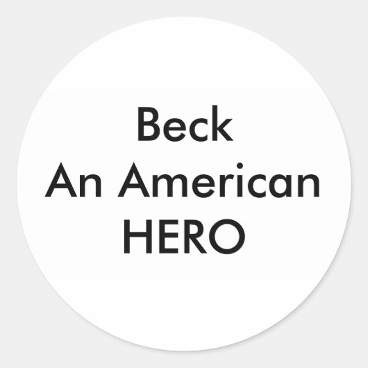 !!!U Create Beck An American HERO ラウンドシール (正面)