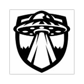 U.F.O.ソーサー飛んでいるロゴゴム印 ラバースタンプ (インプリント)