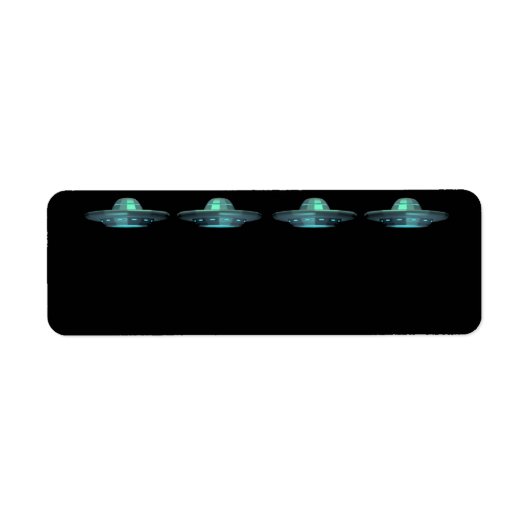 U.F.O.ソーサー飛んでいる住所 シール (正面)