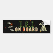 U.F.O On Board 緑 バンパーステッカー (正面)