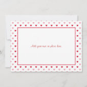 「U Forever」フィンガーカップルのバレンタインカード ノートカード (裏面)