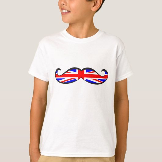 U.K. 旗の髭 Tシャツ (正面)