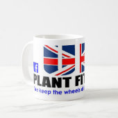 U.K. 植物のフィッターのマグ コーヒーマグカップ (正面左)