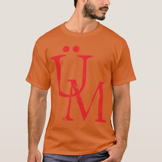 U M ニーチェ 超人 頭字語 Tシャツ (正面)