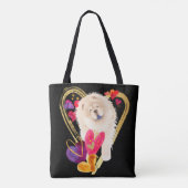 U MAKE MYハートきらきら光る- Cream Chow tote トートバッグ (裏面)