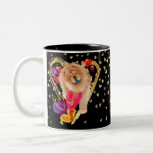 U MAKE MYハートきらきら光るGO - Chow mug ツートーンマグカップ (左)
