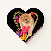 U MAKE MYハートを移動きらきら光る- Chewハートノートブック ノートブック (裏面)