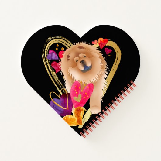 U MAKE MYハートを移動きらきら光る- Chewハートノートブック ノートブック (裏面)