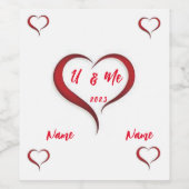 U & Me 2023ワインボトルラベル ワインラベル (シングルラベル)