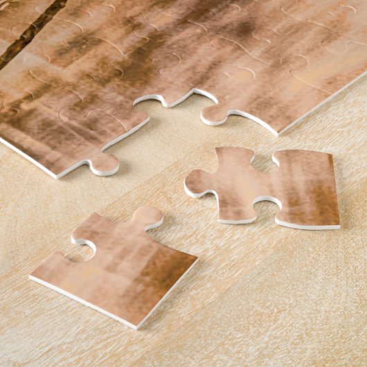 U.P.ミシガン州霧の池の旅行写真 ジグソーパズル (側面)