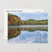 U. P.ミシガン秋反射 ポストカード (正面/裏面)