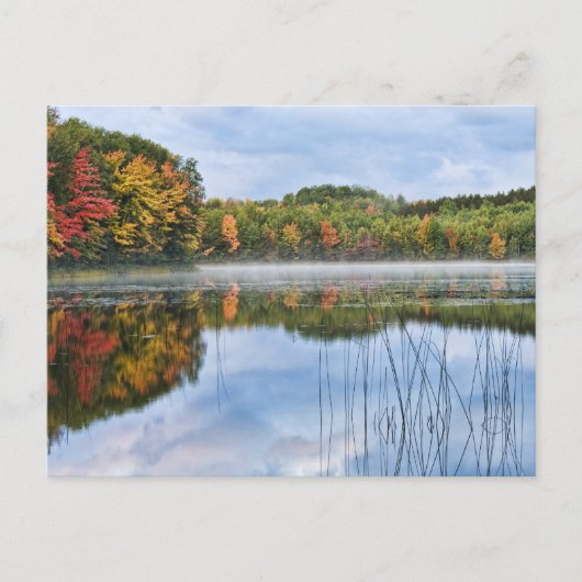 U. P.ミシガン秋反射 ポストカード (正面)