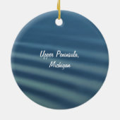 U.P.: 秋の樺の木の反射 セラミックオーナメント (裏面)