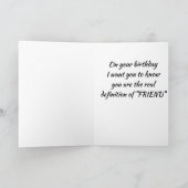 U Rフレンドハッピーバースデーの定義 カード (内部)