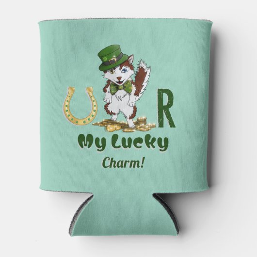 U R私のラッキーチャーム！はst patricks day 缶クーラー (正面)