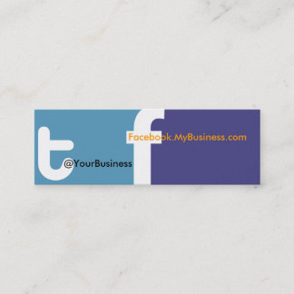 U Right Business Card tf 2.0のバックロゴをツイート スキニー名刺