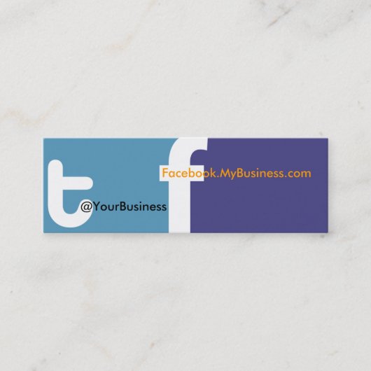 U Right Business Card tf 2.0のバックロゴをツイート スキニー名刺 (正面)